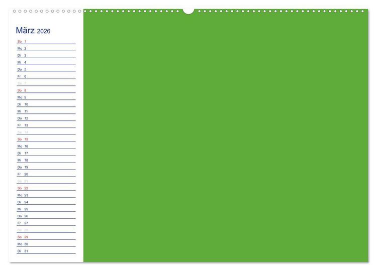 Produktbild: Farbiger Bastelkalender (Wandkalender 2026 DIN A2 quer), CALVENDO Monatskalender