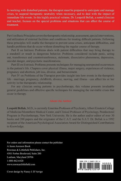 Produktbild: Crises & Special Problems in Psychoanalysis & Psychotherapy. (The Master Work Series)