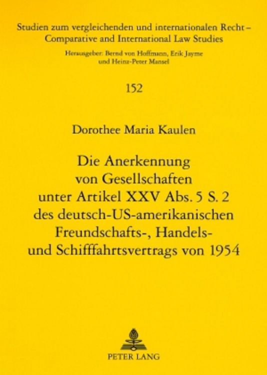 Produktbild: Kaulen, D: Anerkennung von Gesellschaften unter Artikel XXV