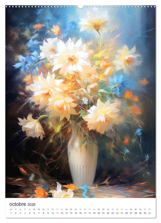 Produktbild: Vases en fleur (Calendrier mural 2026 DIN A2 horizontal) calendrier de bureau