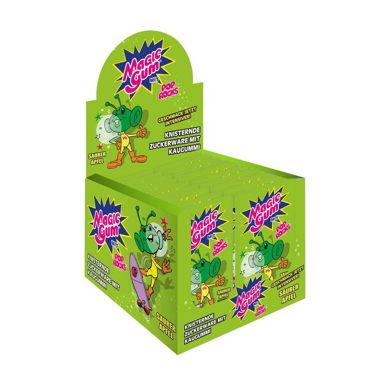 Produktbild: Magic Gum Pop Rocks Saurer Apfel 50x7g