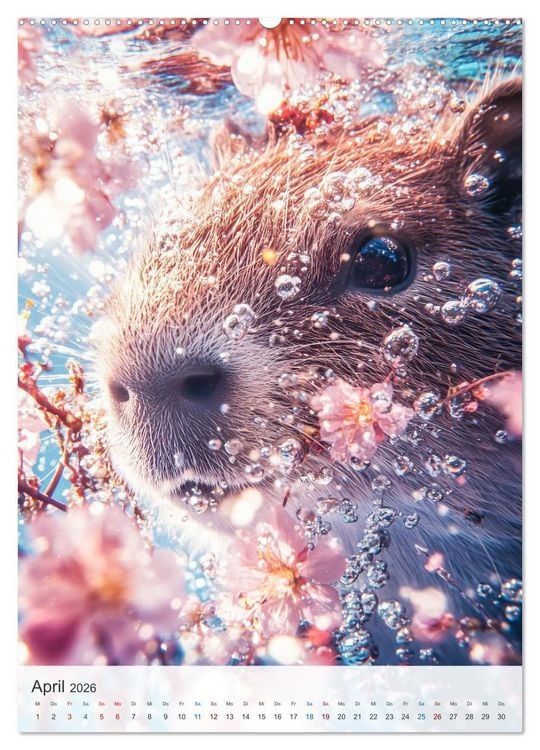 Produktbild: Capybara und Gem&uuml;tlichkeit (hochwertiger Premium Wandkalender 2026 DIN A2 hoch), Kunstdruck in Hochglanz