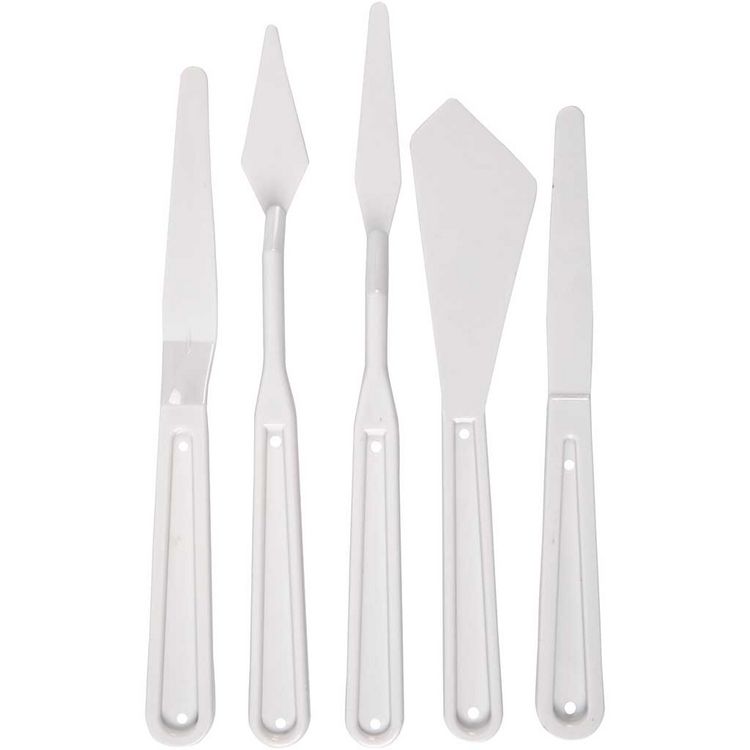Produktbild: Creativ Company Plastik Spachtel, L 17-20 cm, B 13-33 mm, Wei&szlig;, 1 Stk