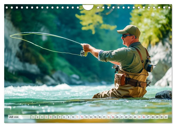 Produktbild: Angeln und Fischen Impressionen (Wandkalender 2026 DIN A4 quer), CALVENDO Monatskalender