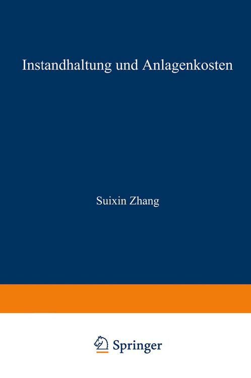 Produktbild: Instandhaltung und Anlagenkosten