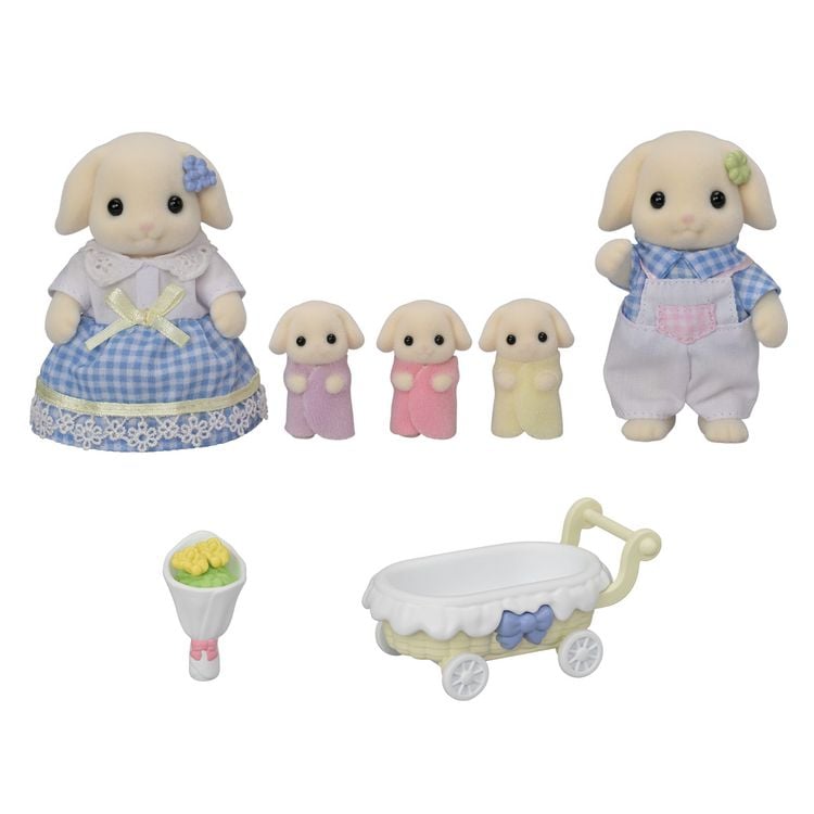 Produktbild: Sylvanian Families 5735 - Flora Rabbit Family, Kaninchen-Familie, Spielset