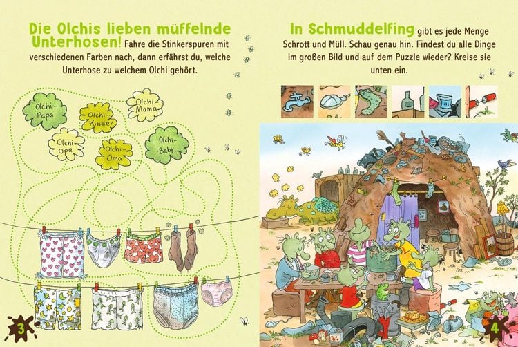 Produktbild: Die Olchis. Puzzle im Buch. 100 Teile