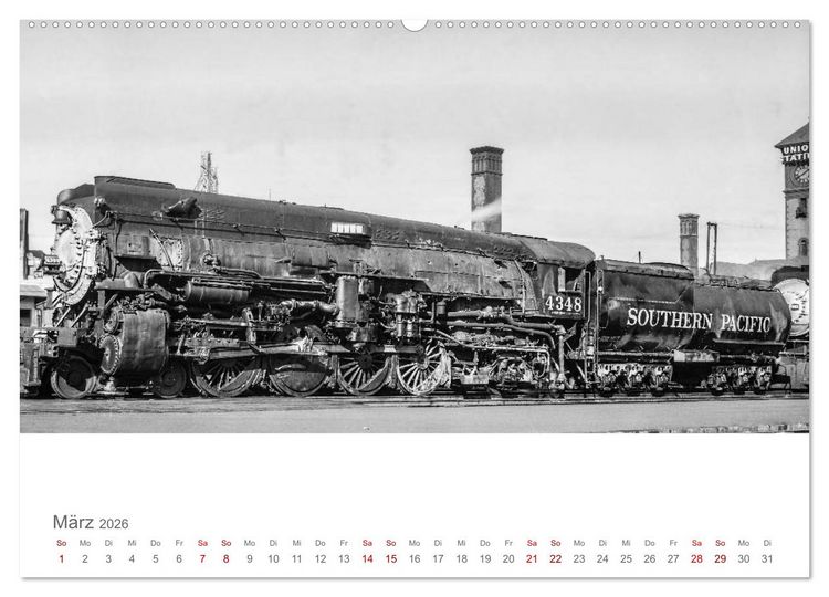 Produktbild: US-Dampflokomotiven (Wandkalender 2026 DIN A2 quer), CALVENDO Monatskalender