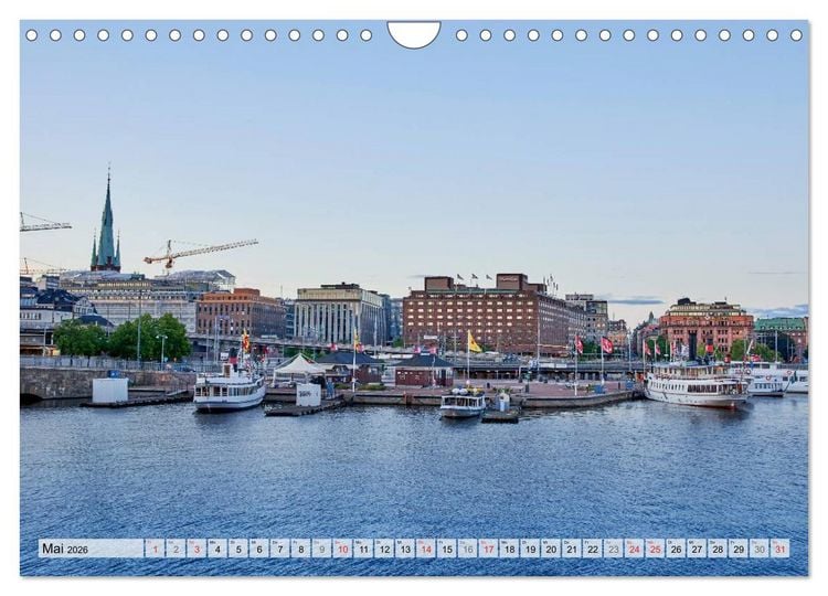 Produktbild: Stockholm an Mittsommer (Wandkalender 2026 DIN A4 quer), CALVENDO Monatskalender