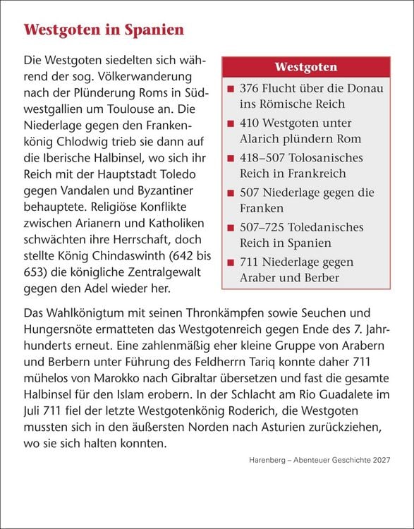 Produktbild: Abenteuer Geschichte Tagesabrei&szlig;kalender 2027 - Menschen, Ereignisse, Epochen - von den Anf&auml;ngen bis heute
