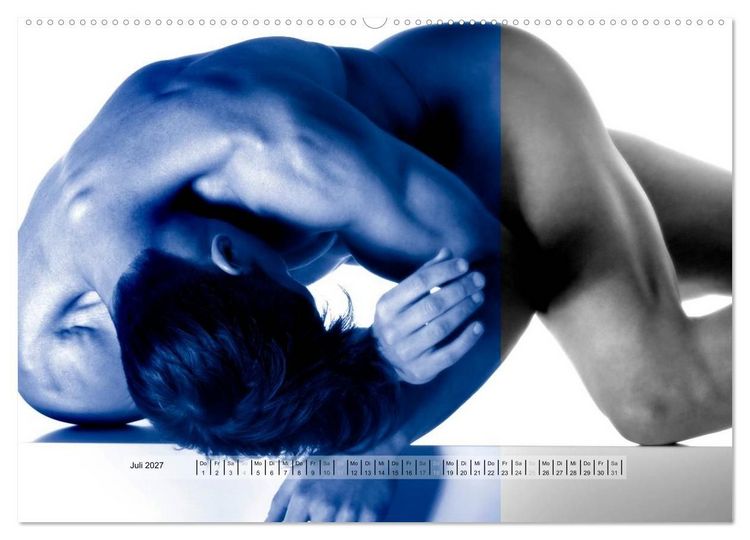 Produktbild: Naked men behind the colors &ndash; &Auml;sthetische Aktfotografien (Wandkalender 2027 DIN A2 quer), CALVENDO Monatskalender