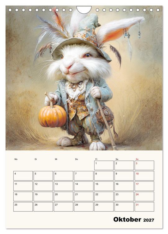 Produktbild: Wundersame Seelen. Kaninchen zwischen Fantasie, Humor und feiner Poesie (Wandkalender 2027 DIN A4 hoch), CALVENDO Monatskalender