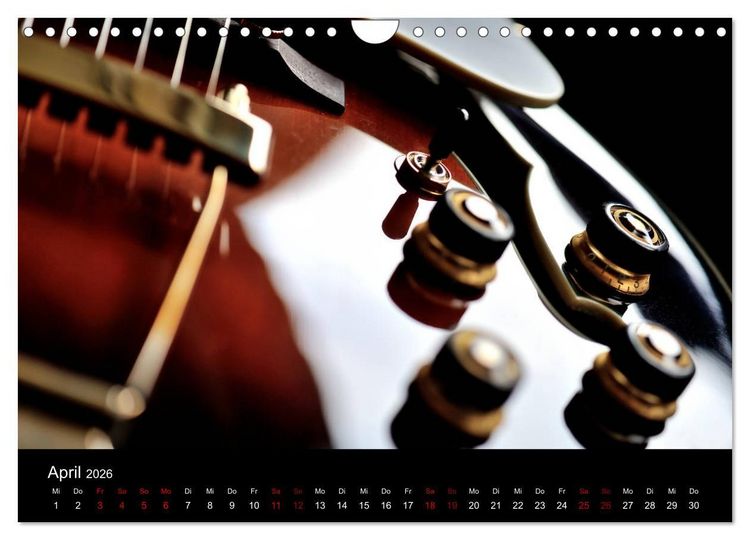 Produktbild: Feinheiten - Alte Gitarren im Detail (Wandkalender 2026 DIN A4 quer), CALVENDO Monatskalender