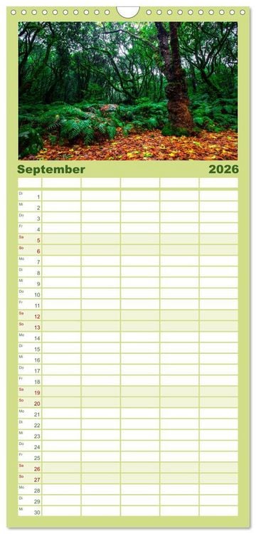 Produktbild: Familienplaner 2026 - Madeira - Eine Perle im Atlantischen Ozean mit 5 Spalten (Wandkalender, 21 x 45 cm) CALVENDO