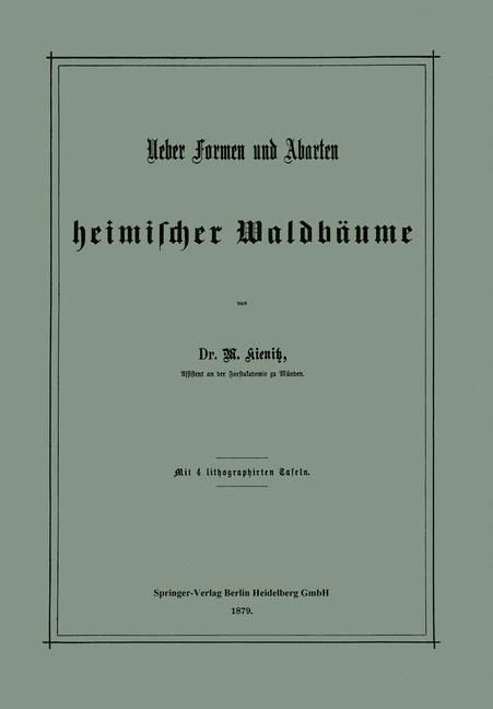 Produktbild: Ueber Formen und Abarten heimischer Waldb&auml;ume