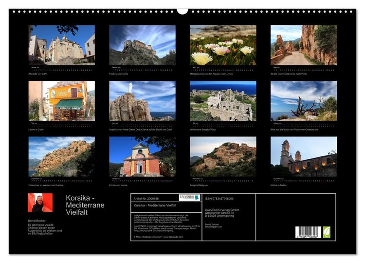 Produktbild: Korsika - Mediterrane Vielfalt (Wandkalender 2026 DIN A2 quer), CALVENDO Monatskalender
