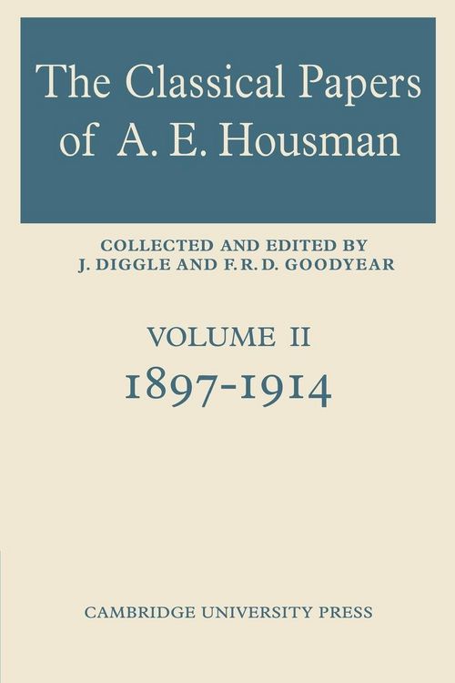 Produktbild: The Classical Papers of A. E. Housman