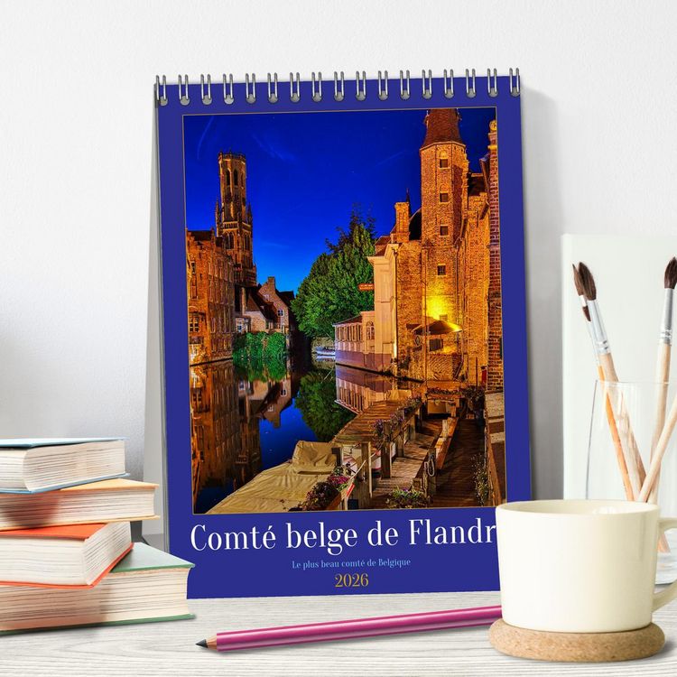 Produktbild: Comt&eacute; belge de Flandre (Calendrier de bureau 2026 DIN A5 horizontal), CALVENDO calendrier mensuel