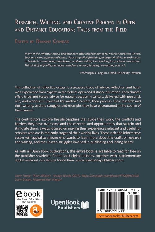 Produktbild: Research, Writing, and Creative Process in Open and Distance Education