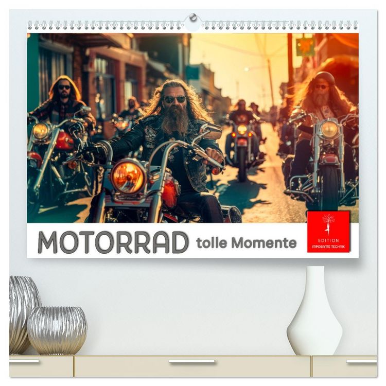 Produktbild: Motorrad tolle Momente (hochwertiger Premium Wandkalender 2026 DIN A2 quer), Kunstdruck in Hochglanz