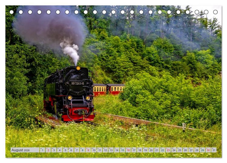 Produktbild: Harzer Dampfmomente (Tischkalender 2026 DIN A5 quer), CALVENDO Monatskalender