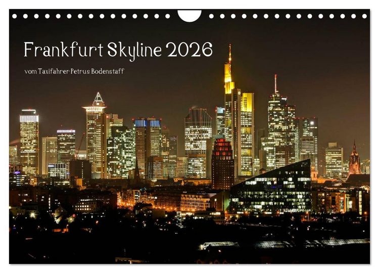 Produktbild: Frankfurt Skyline von Petrus Bodenstaff (Wandkalender 2026 DIN A4 quer), CALVENDO Monatskalender
