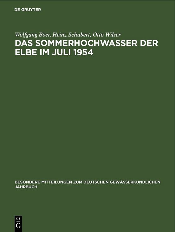 Produktbild: Das Sommerhochwasser der Elbe im Juli 1954