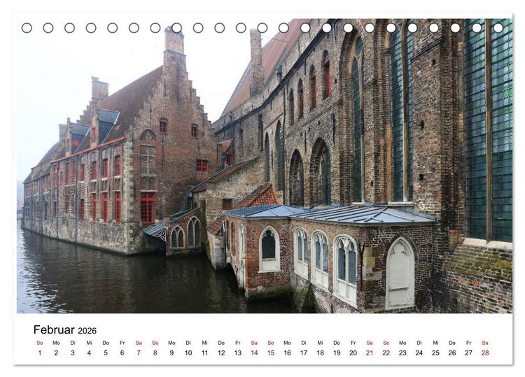 Produktbild: Br&uuml;gge - Eine mittelalterliche Stadt (Tischkalender 2026 DIN A5 quer), CALVENDO Monatskalender