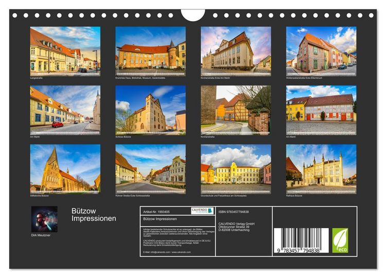Produktbild: B&uuml;tzow Impressionen (Wandkalender 2026 DIN A4 quer), CALVENDO Monatskalender