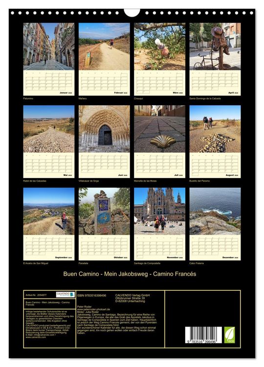 Produktbild: Buen Camino - Mein Jakobsweg - Camino Franc&eacute;s (Wandkalender 2026 DIN A3 hoch), CALVENDO Monatskalender