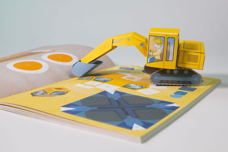 Produktbild: Mein 3D-Bastelbuch - Falten, kleben, spielen - Baustelle