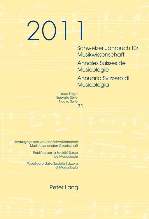 Produktbild: Schweizer Jahrbuch fuer Musikwissenschaft- Annales Suisses de Musicologie- Annuario Svizzero di Musicologia