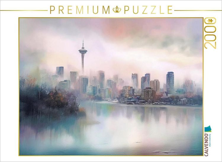 Produktbild: CALVENDO Puzzle Stadt am See | 2000 Teile Lege-Gr&ouml;&szlig;e 90x67cm Foto-Puzzle f&uuml;r gl&uuml;ckliche Stunden