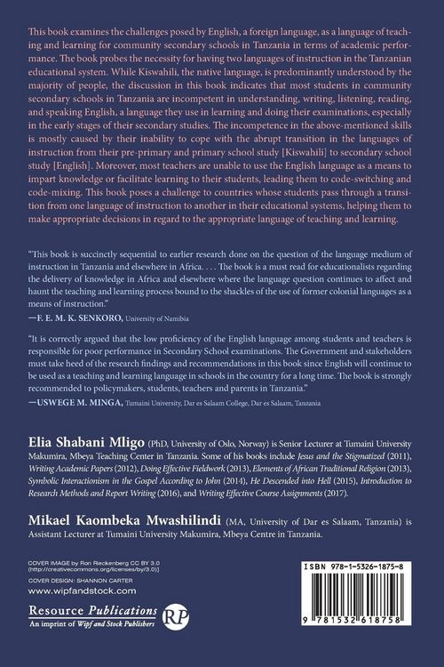 Produktbild: English as a Language of Teaching and Learning for Community Secondary Schools in Tanzania