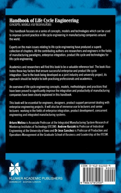 Produktbild: Handbook of Life Cycle Engineering