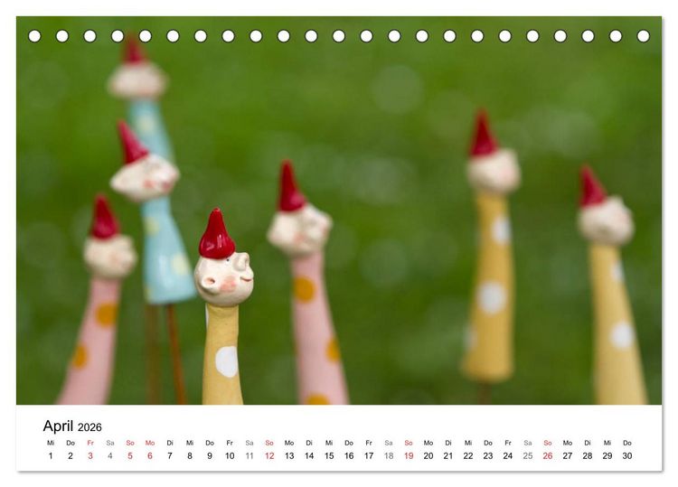 Produktbild: Tausendsch&ouml;n - handgeferigte Tonwesen (Tischkalender 2026 DIN A5 quer), CALVENDO Monatskalender