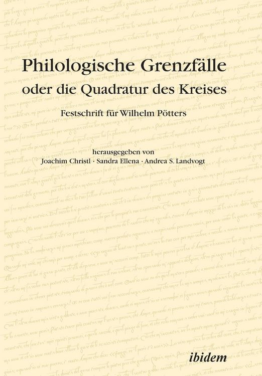 Produktbild: Philologische Grenzf&auml;lle oder die Quadratur des Kreises. Fes