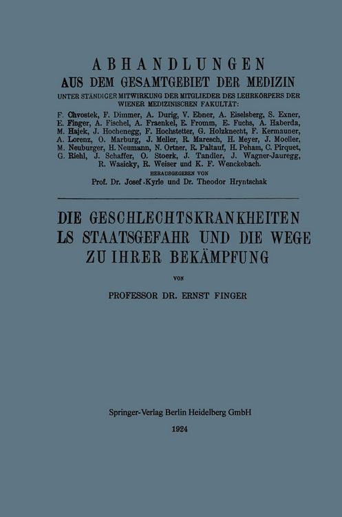 Produktbild: Die Geschlechtskrankheiten als Staatsgefahr und die Wege zu ihrer Bek&auml;mpfung