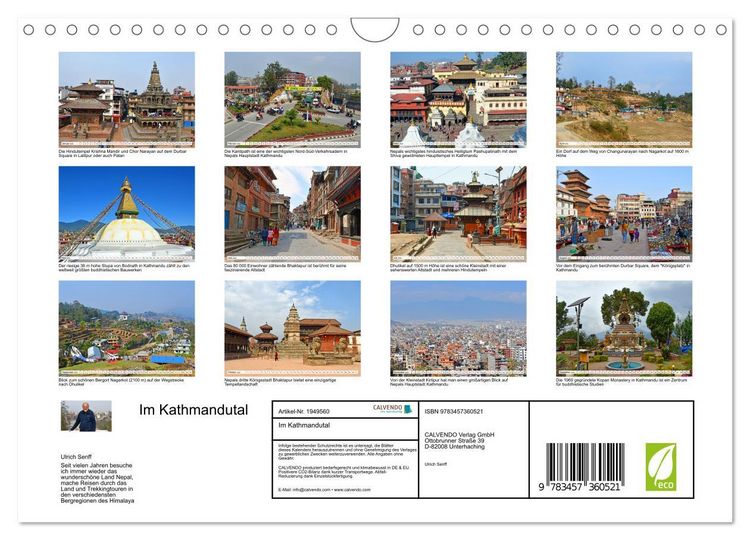 Produktbild: Im Kathmandutal (Wandkalender 2026 DIN A4 quer), CALVENDO Monatskalender