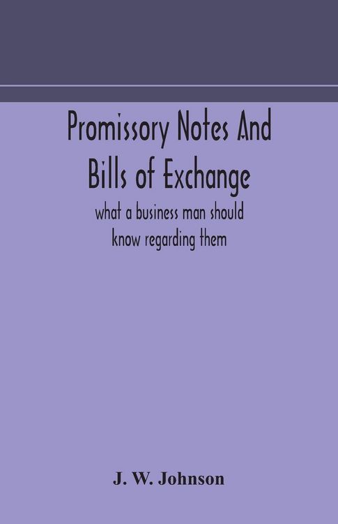 Produktbild: Promissory Notes And Bills Of Exchange