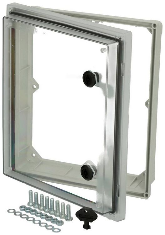 Produktbild: Fibox PW 292409 T 4901884 Sichtfenster Deckel Transparent, Doppelbart, UV-best&auml;ndig (L x B x H) 88 x 244 x 291 mm Polycarbonat Grau 1 St.