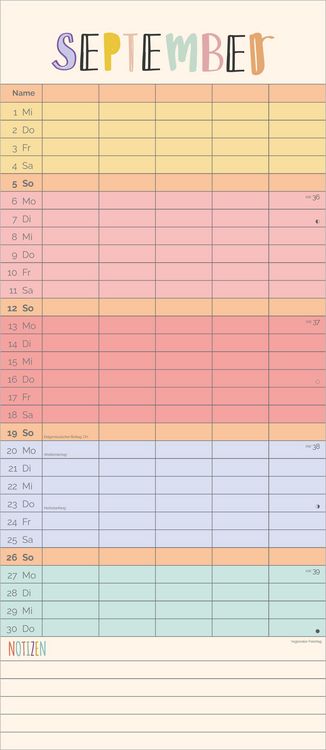 Produktbild: Familienplaner Unser buntes Jahr XL 2027