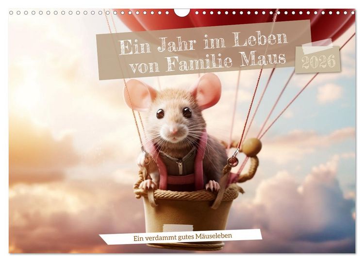 Produktbild: Ein Jahr im Leben von Familie Maus (Wandkalender 2026 DIN A3 quer), CALVENDO Monatskalender