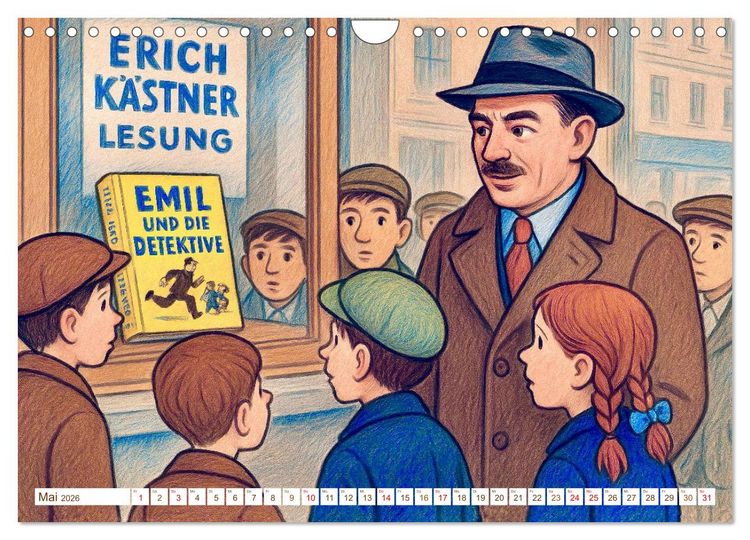Produktbild: Erich K&auml;stner (Wandkalender 2026 DIN A4 quer), CALVENDO Monatskalender