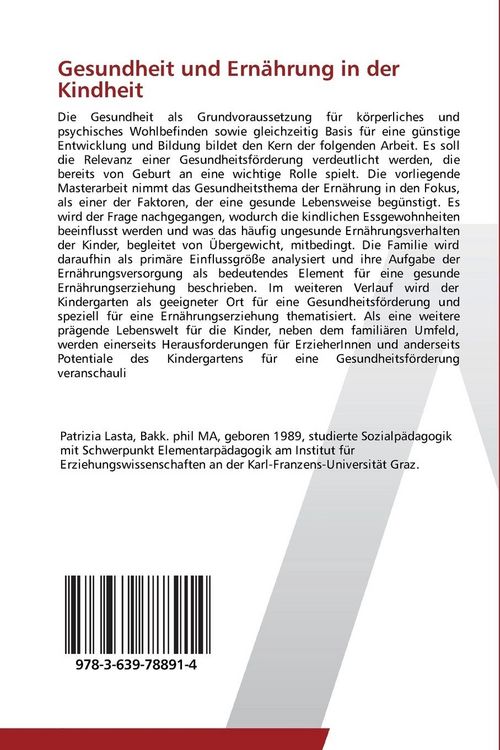 Produktbild: Gesundheit und Ern&auml;hrung in der Kindheit
