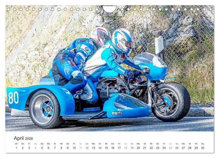 Produktbild: Motorradgespanne am Jochpass (Wandkalender 2026 DIN A4 quer), CALVENDO Monatskalender