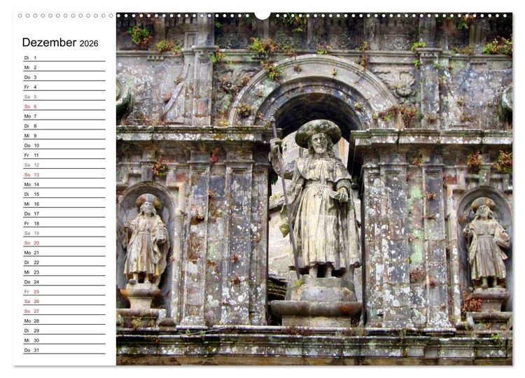 Produktbild: Jakobsweg - Camino Portugues (hochwertiger Premium Wandkalender 2026 DIN A2 quer), Kunstdruck in Hochglanz