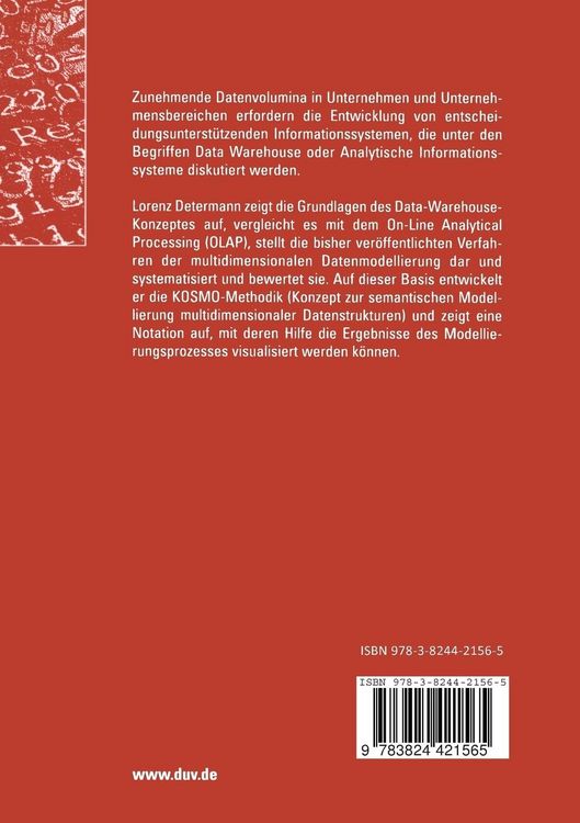 Produktbild: Modellierung Analytischer Informationssysteme