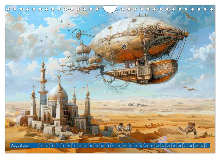 Produktbild: Steampunk Luftschiffe mit einer surrealen Note (Wandkalender 2026 DIN A4 quer), CALVENDO Monatskalender