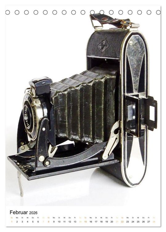 Produktbild: Balgenkameras - Analoge Fotoapparate mit Charme (Tischkalender 2026 DIN A5 hoch), CALVENDO Monatskalender